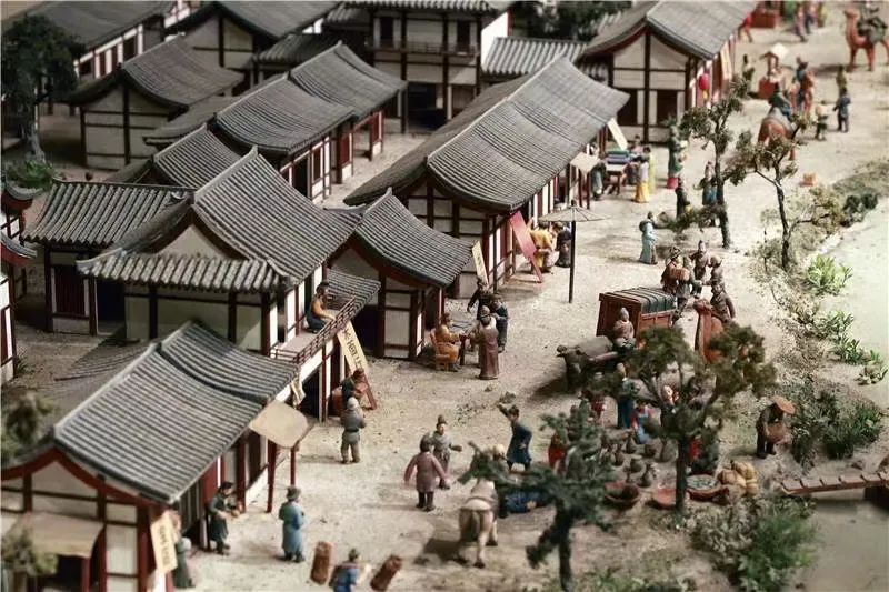 大唐西市复原沙盘(张雷 摄)
