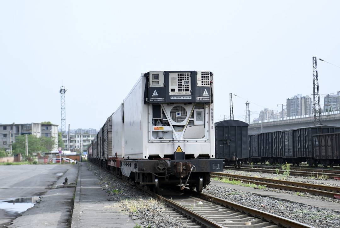 四川绵阳1万件生活物资搭乘直达冷链列车驰援上海
