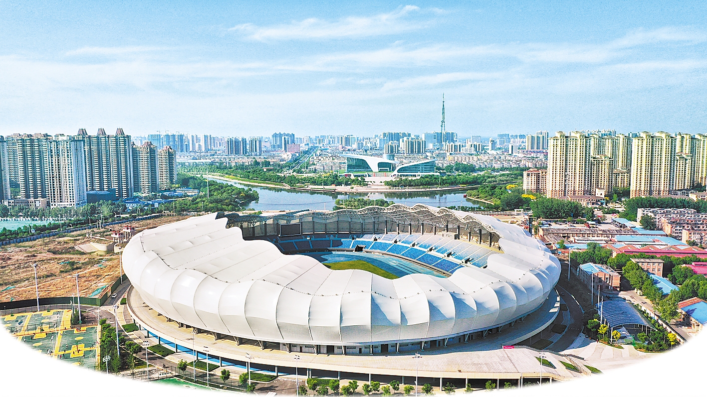 衡水市奥体中心航拍图.河北日报通讯员 刘宝林摄