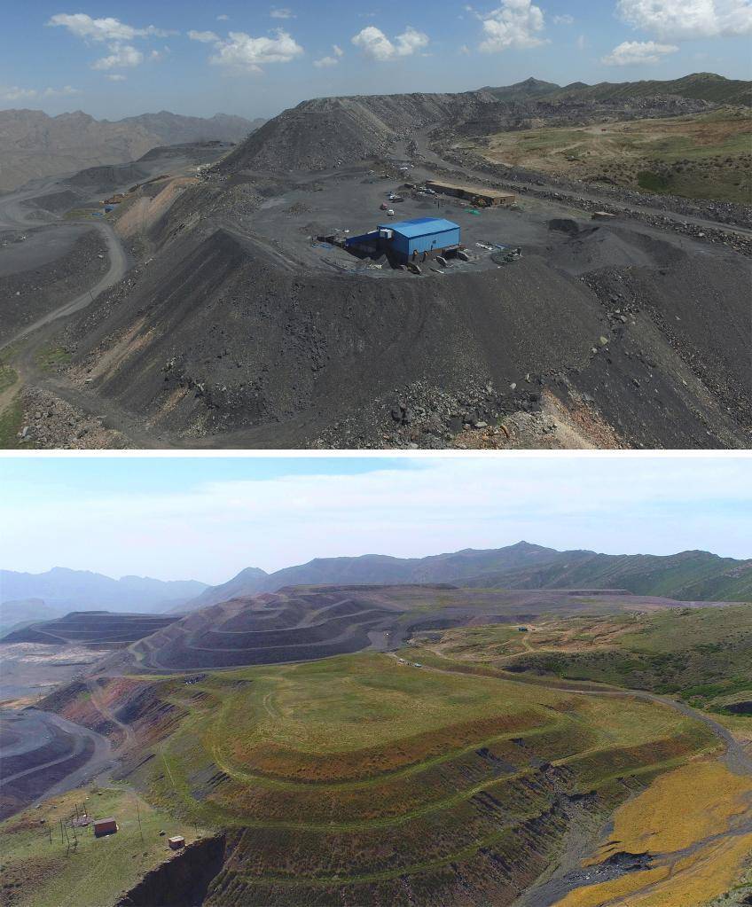 贺兰山生态保护修复治理局部对比图.受访者供图