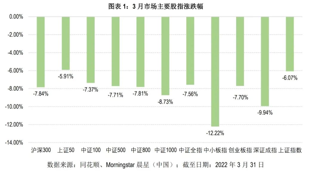 “晨星3月基金月报| 市场大幅下挫，公募基金业绩承压