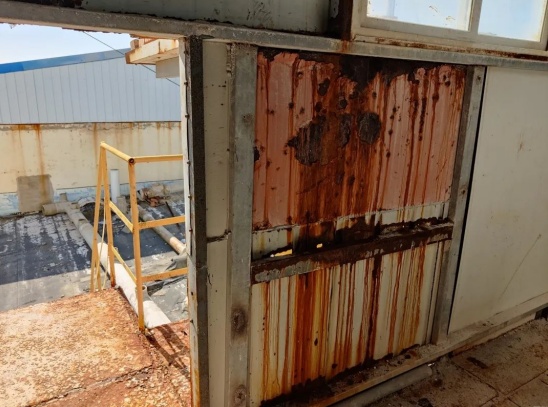 某化工厂加层部位-部分钢结构锈蚀