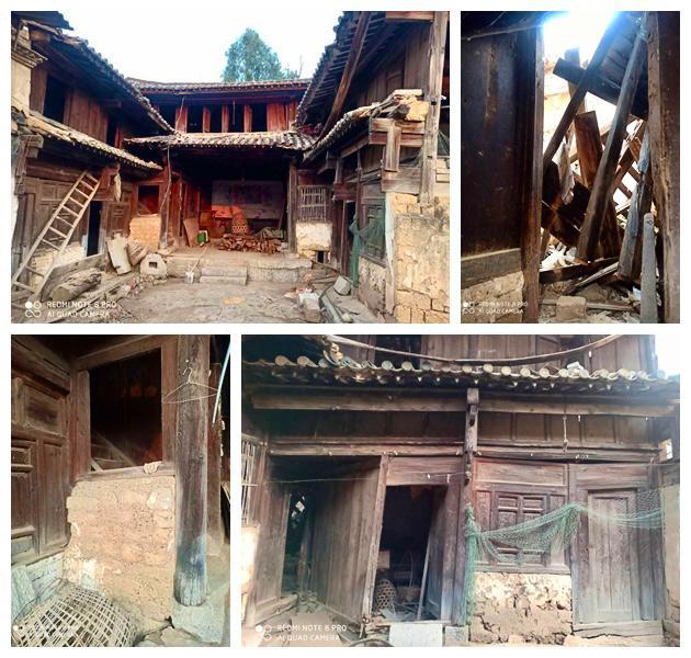 石屏县坝心村老屋修缮前.受访者供图