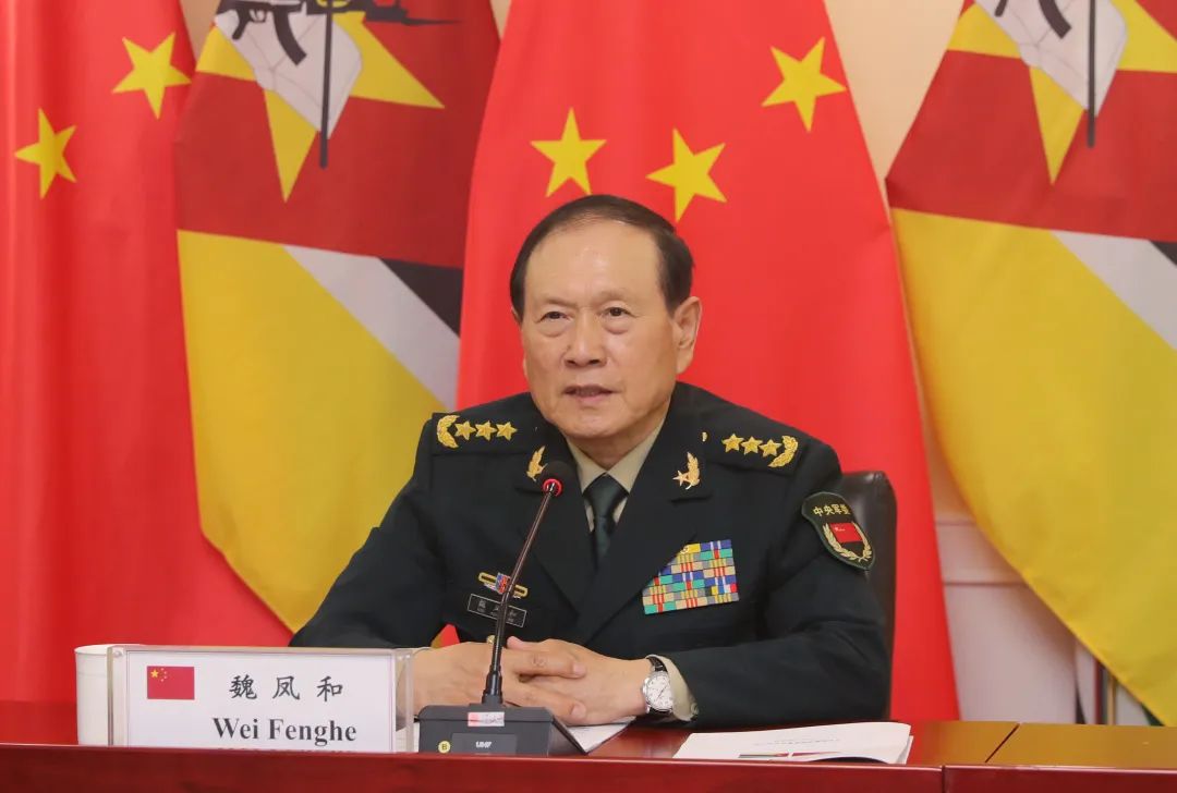 魏凤和同莫桑比克国防部长视频通话