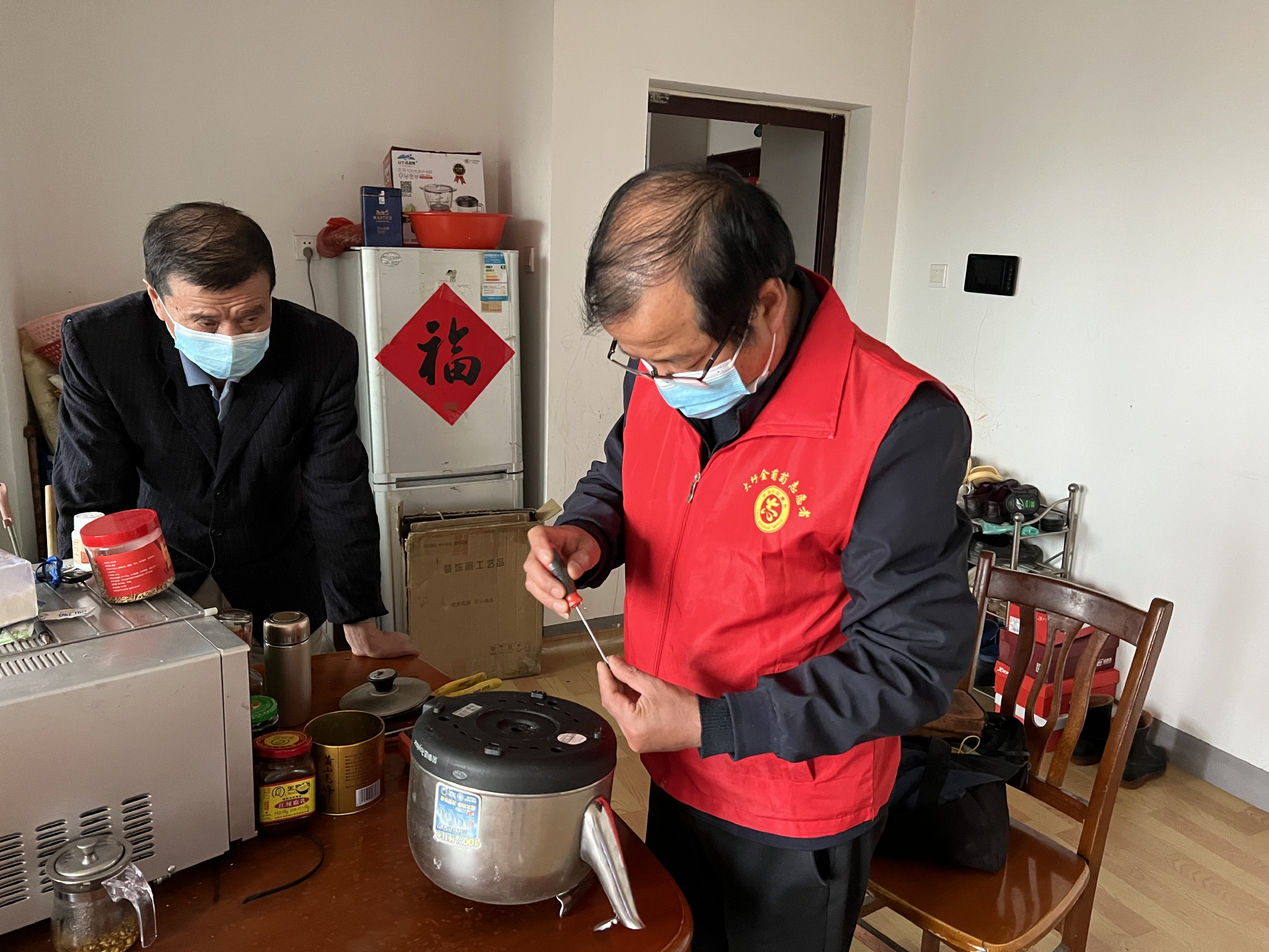 合肥包河区大圩镇疫情防控不放松志愿服务不打烊