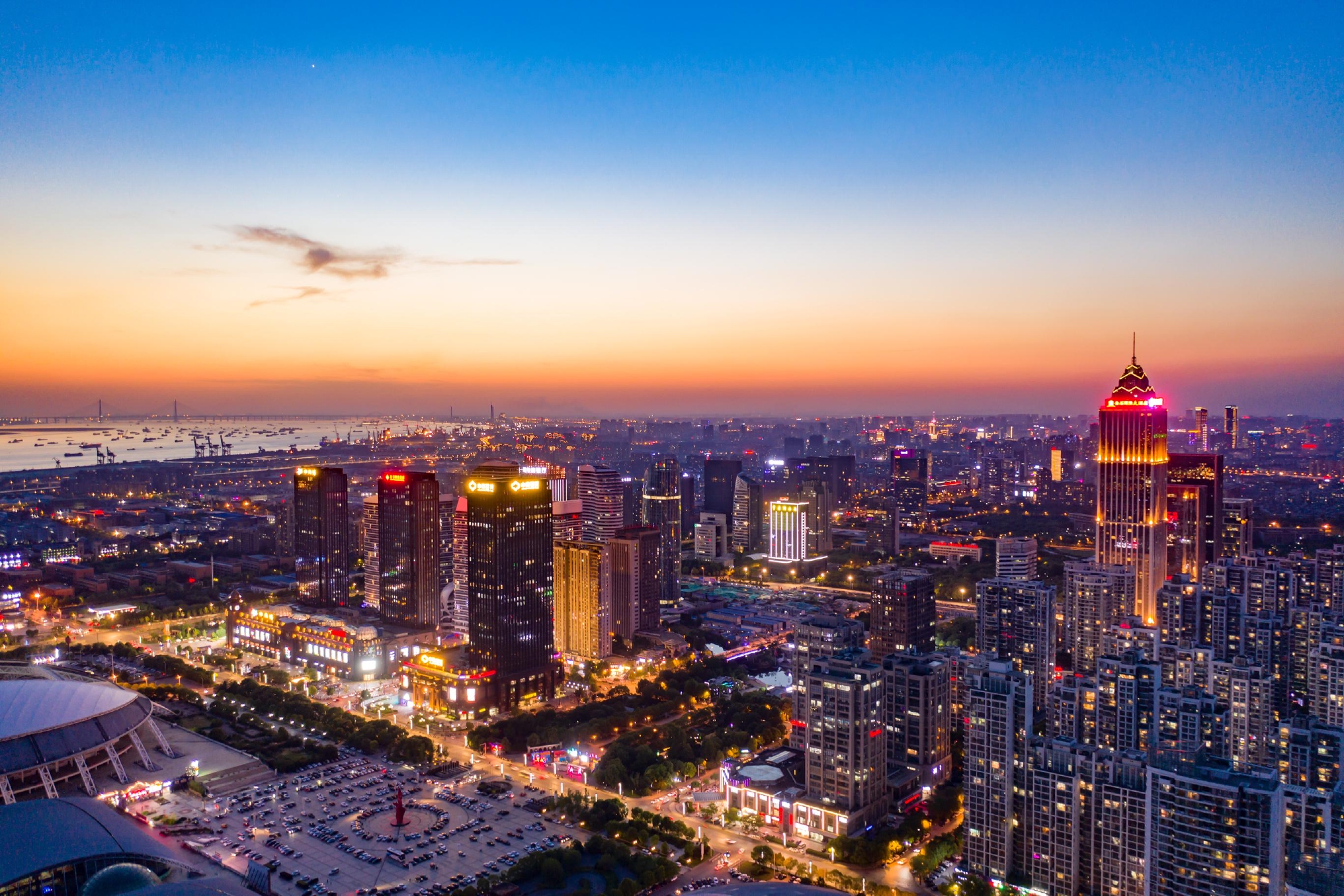 图为中南建设打造的南通cbd.