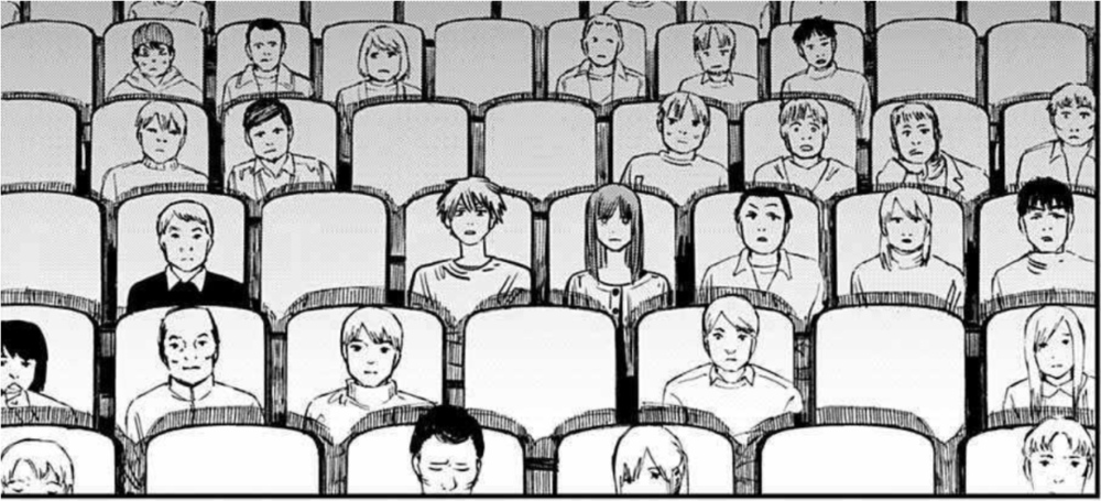 《炎拳》中男主角在"电影导演"的指引下来到电影院与死去的妹妹重逢