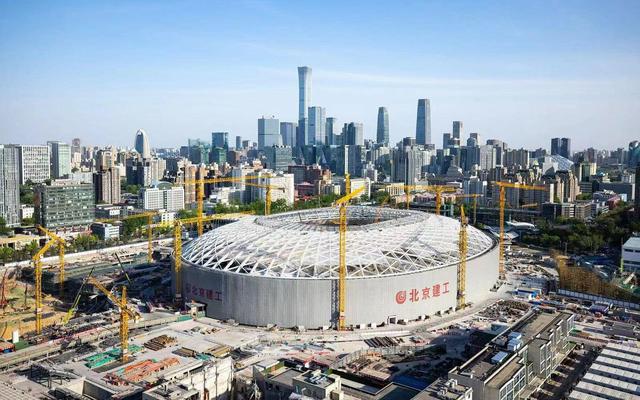 图为工体改造复建工程现场 受访者供图