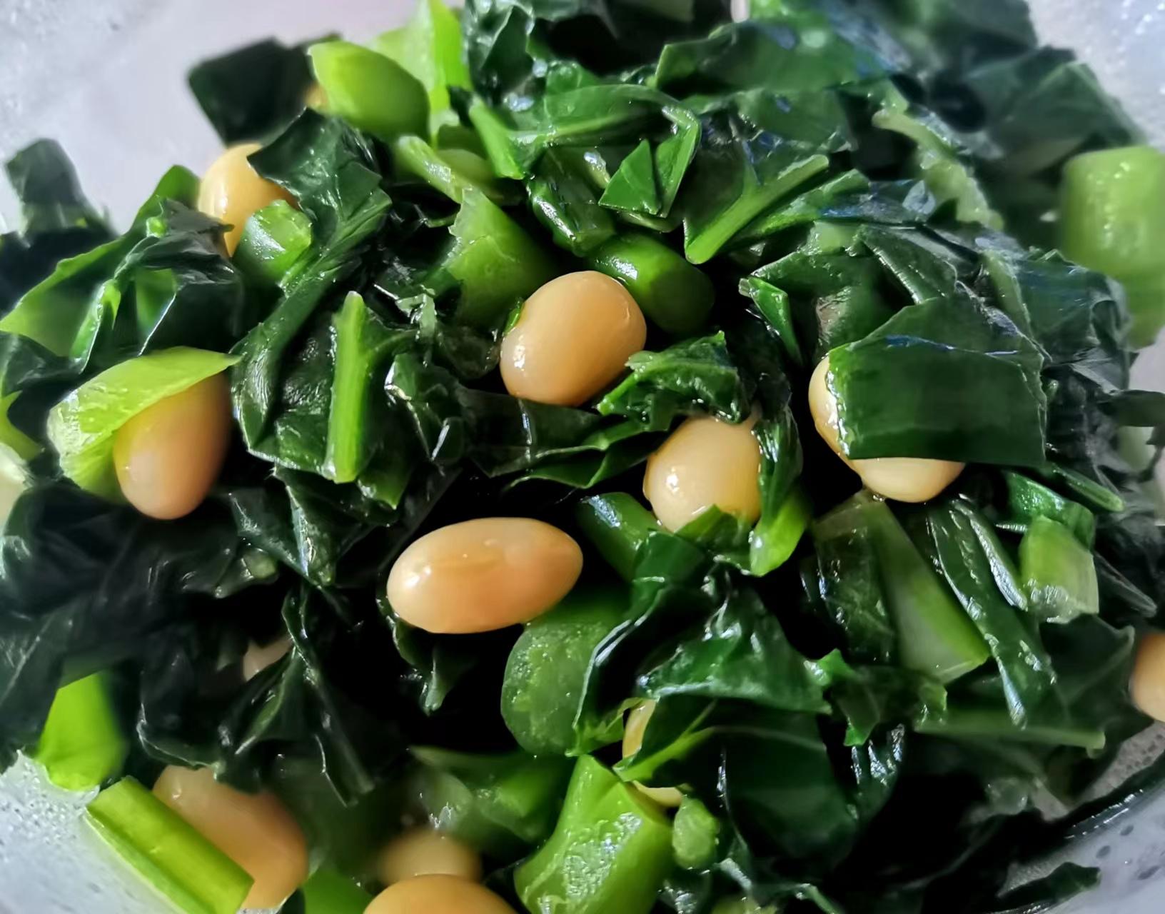 周末美食diy丨夏日清爽小菜怎能没有芥蓝拌黄豆