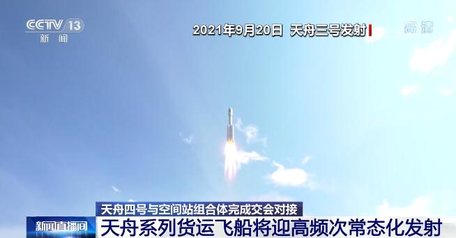 中国空间站建造任务已进入密集期 天舟系列货运飞船将迎高频次常态化发射