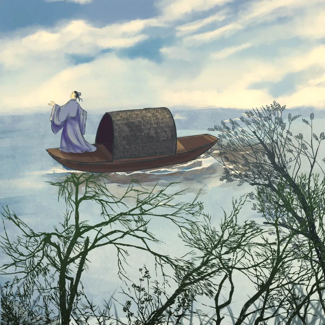 传承创新楚韵荆州原创手绘楚廉故事⑥廉吏杨溥清朗人生船头兴吟