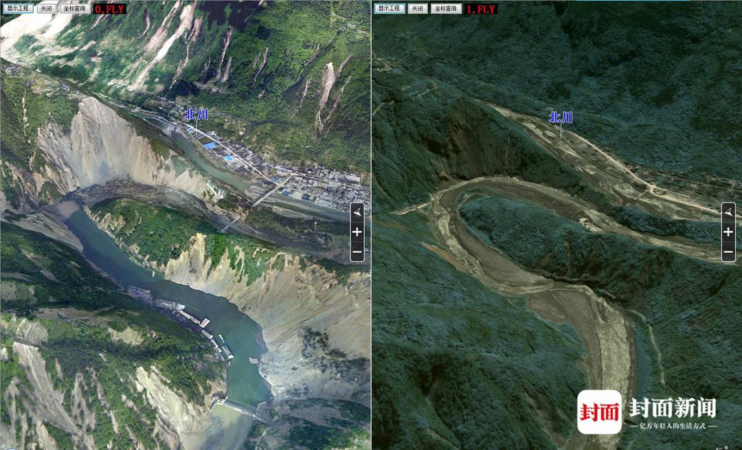 卫星图见证变化记录汶川地震14年伤痕修复