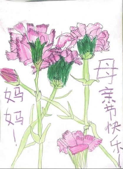 感恩母亲节绘画直播课部分作品展示