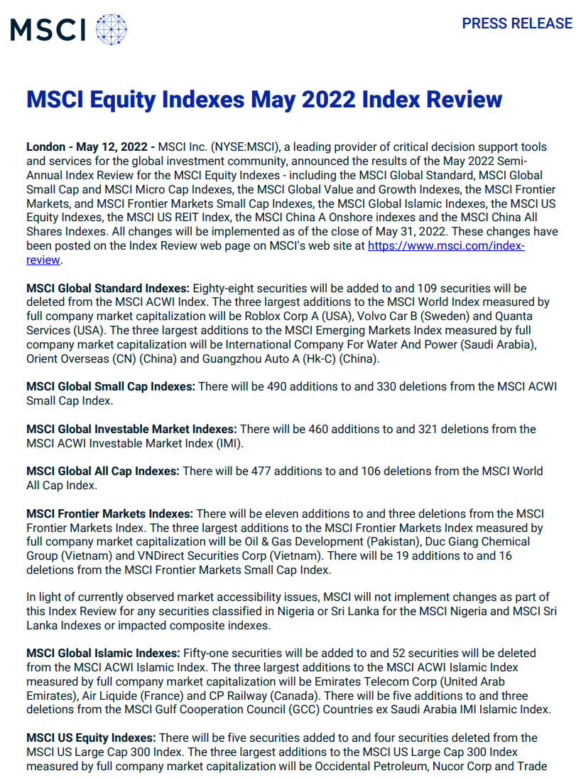 “MSCI半年评审揭晓！泡泡玛特和百济神州等获纳入