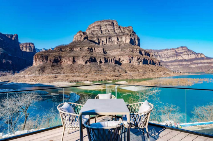 携程度假农庄河南安阳林州石板岩店 冬日景色