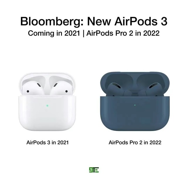 曝光的AirPods Pro 2蓝牙耳机全新配色渲染图(右)