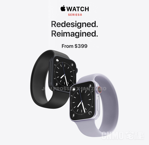 Apple Watch Series 8渲染图