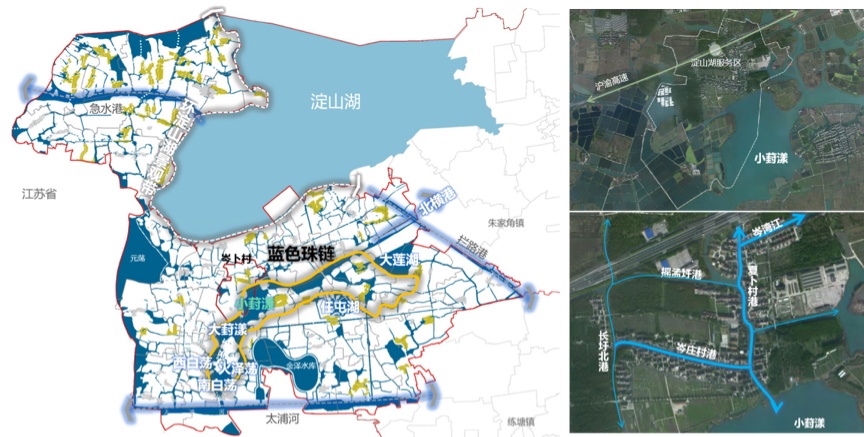 图2 岑卜村所在的金泽镇呈典型的江南水乡肌理格局
