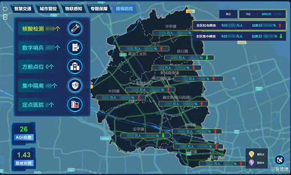 图说:嘉定区疫情防控"三区"分布态势图