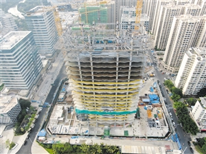 海口中交国际自贸中心 塔楼建设突破100米