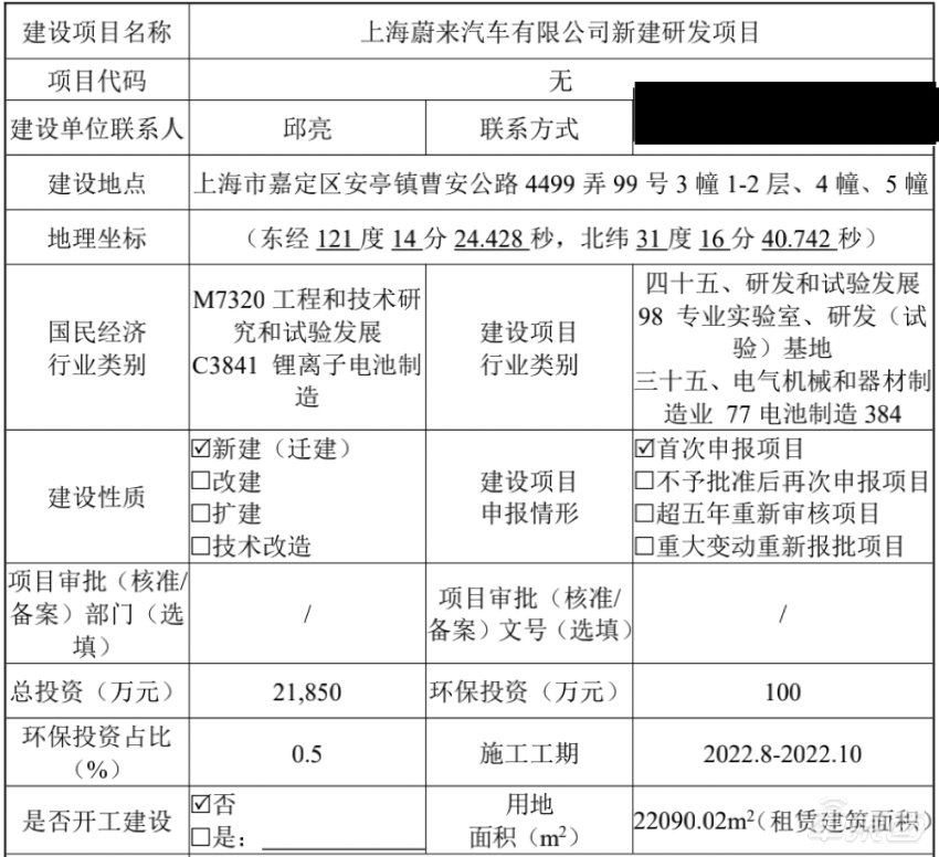 ▲ 蔚来新建研发项目文件截图