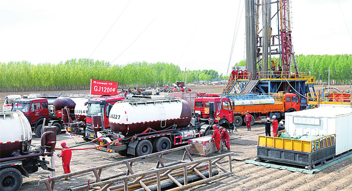 固井施工现场.&nbsp