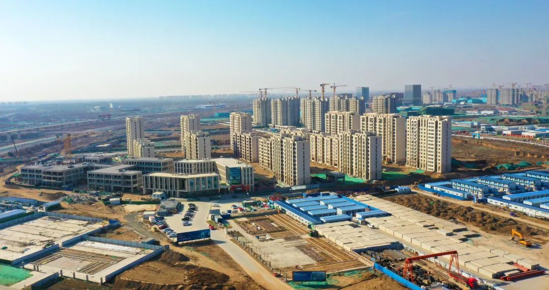 廊坊临空经济区建设中的临空小镇.赵永辉摄
