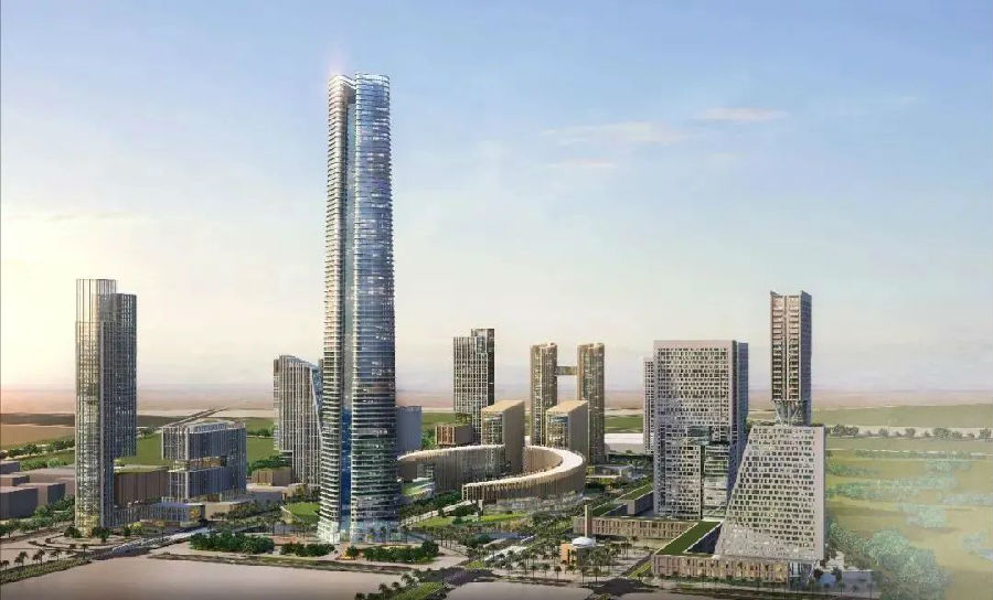 打造一带一路合作典范埃及新首都cbd项目20栋建筑全部主体封顶