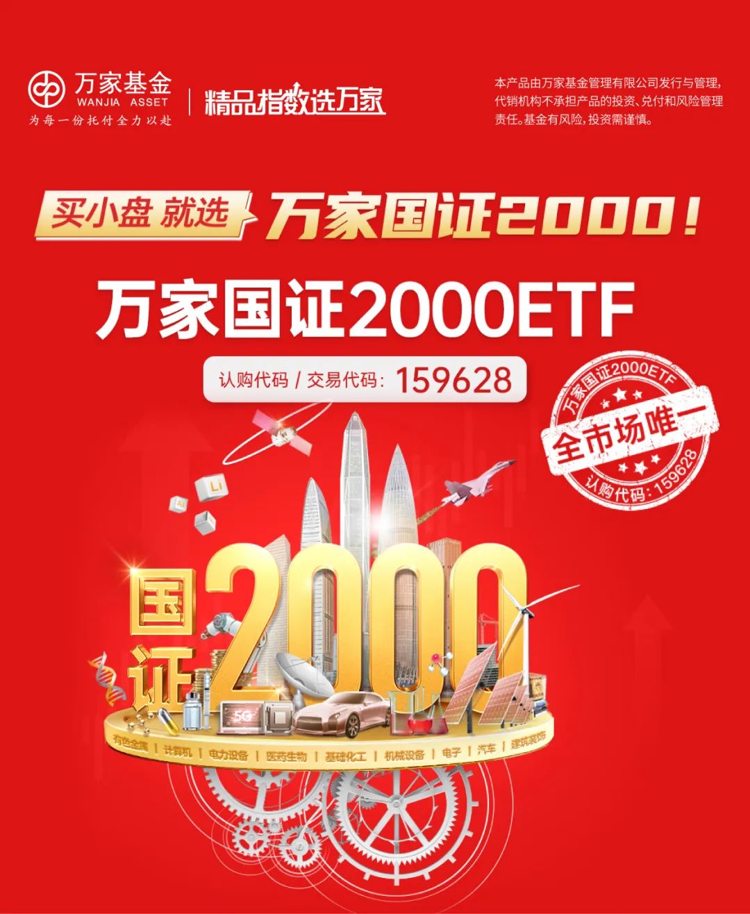“新基@你 | 万家国证2000ETF 6月14日起正式首发！