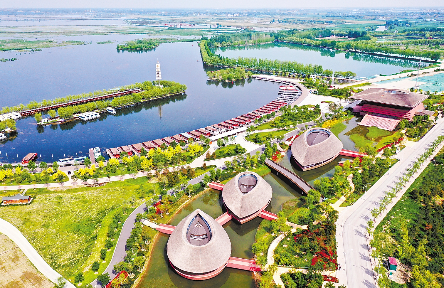 白洋淀天蓝水清生态美