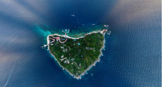 (蜈支洲岛航拍全景)