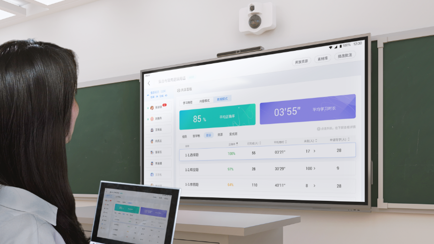 　　老师实时了解学生课堂数据