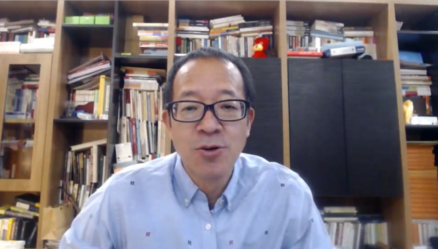 　　新东方教育科技集团董事长俞敏洪作线上分享