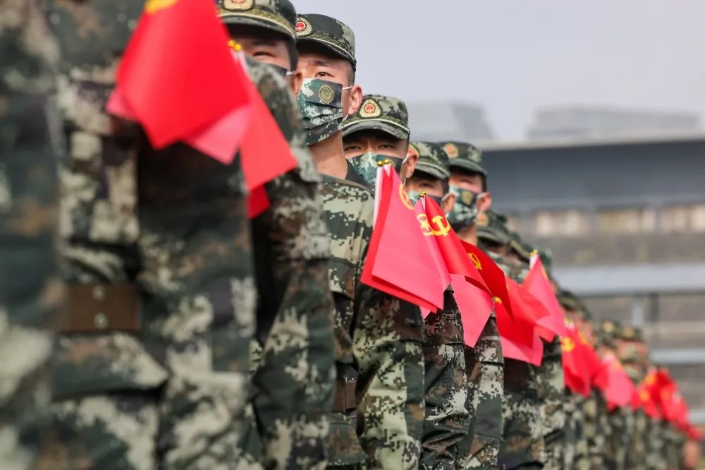 绽放时代光彩武警部队举办青春向党百年路奋进喜迎二十大主题团日活动