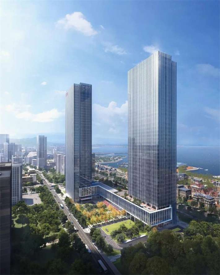 大连商务局调研走访欧力士总部大厦