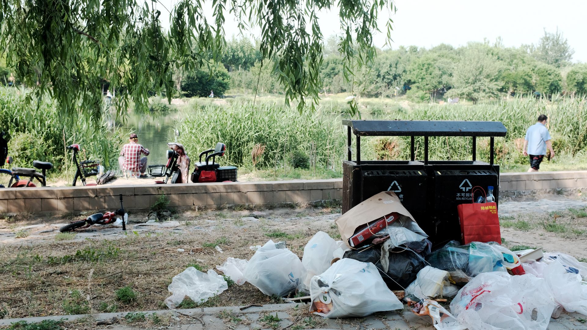 调查露营火了垃圾多了公园工作人员称管不过来