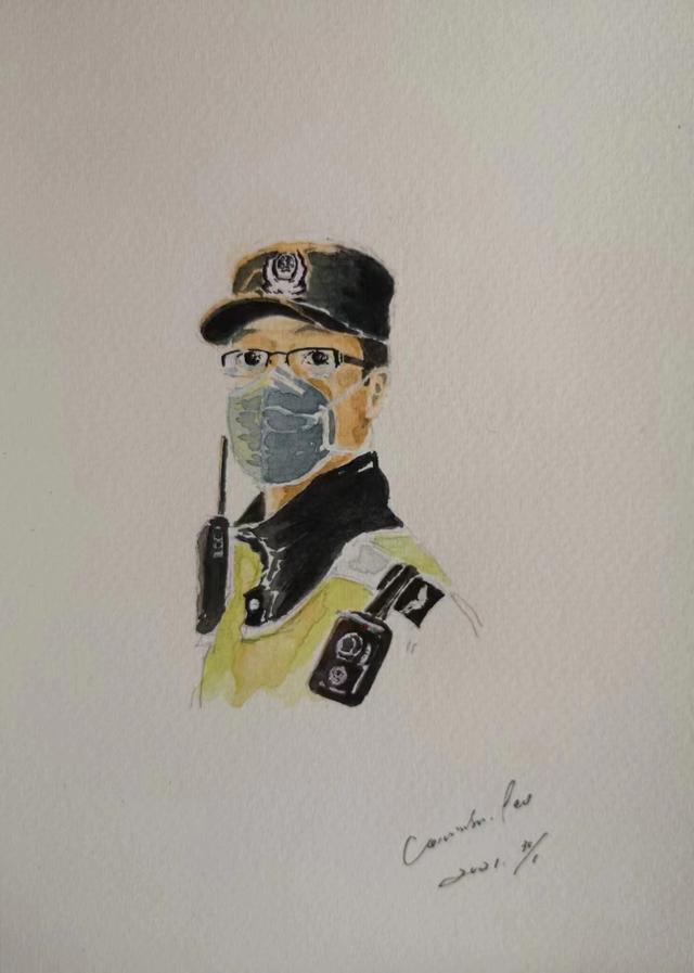 李劲松的自画像.受访者供图