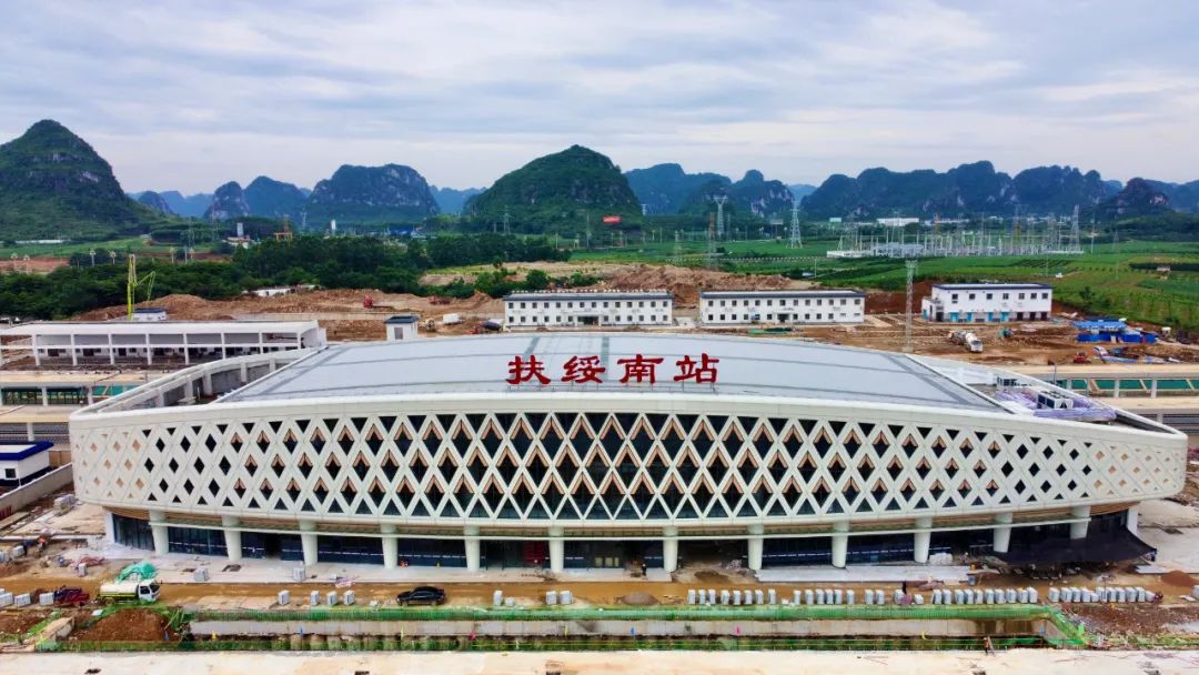 除崇左南站外,南凭铁路南崇段另一座新建车站——扶绥南站建设同样如