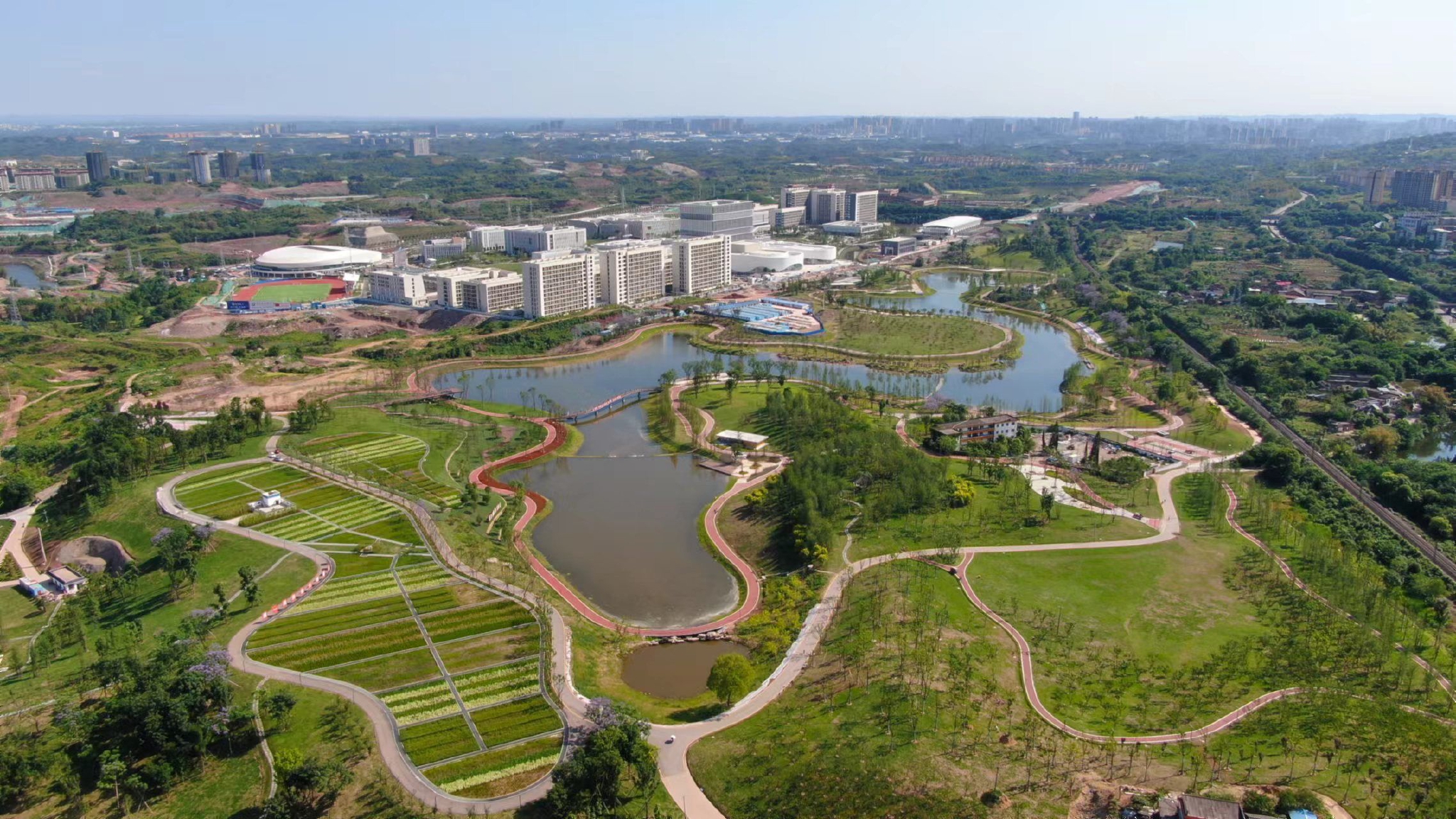 &nbsp; 宜昆河湿地公园鸟瞰.