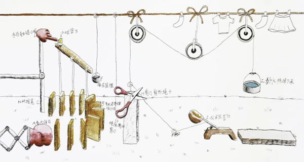 《连锁反应-投食器》作者:黄一壹(8岁).主办方供图