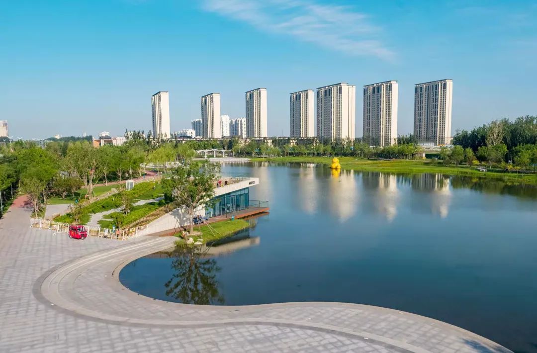 图为文安县城区一角.陈有柱 摄