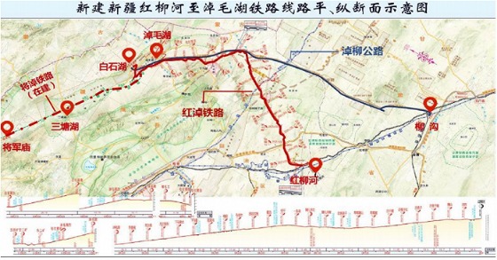 红淖铁路平面示意图