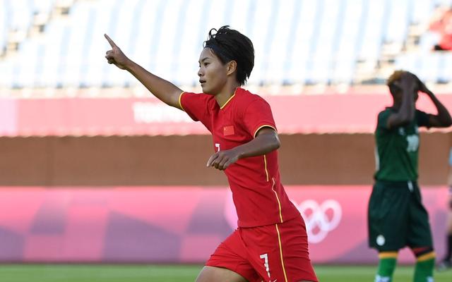 王霜在东京奥运会女足比赛中. 资料图/新华社