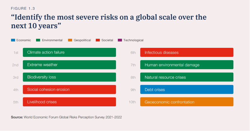 来源：世界经济论坛《2022年全球风险报告》