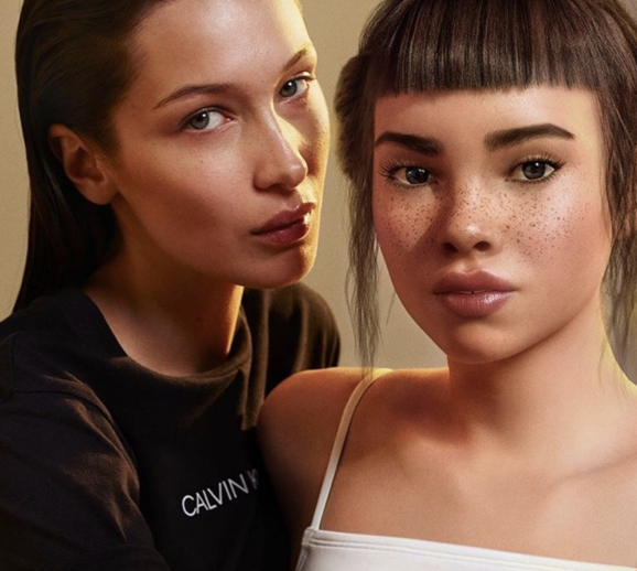 图:Lil Miquela(右)