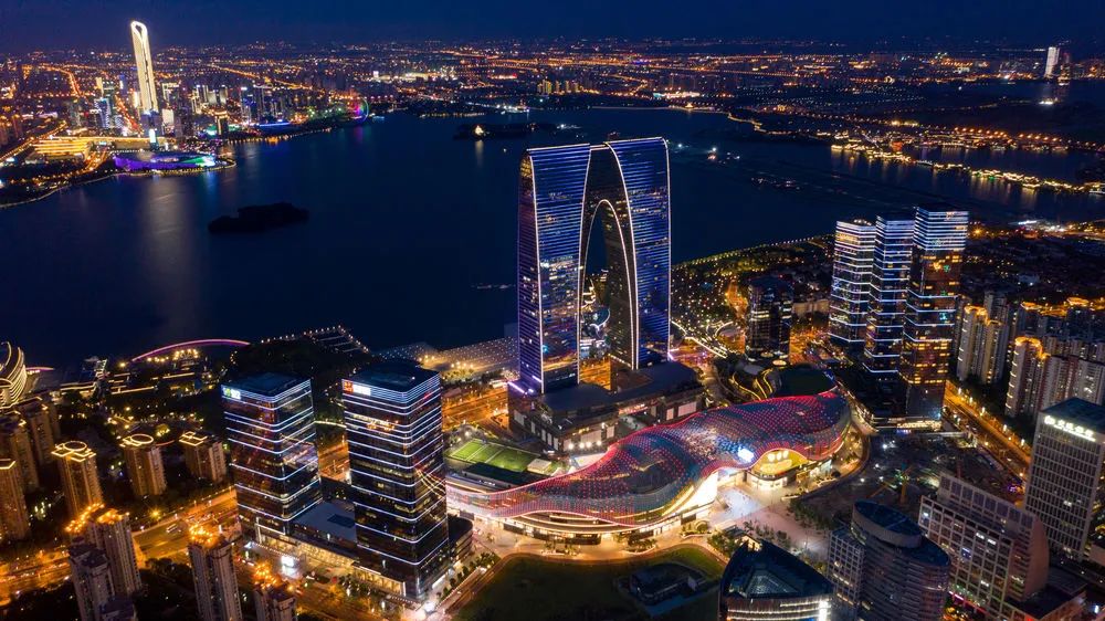 苏州工业园区夜景