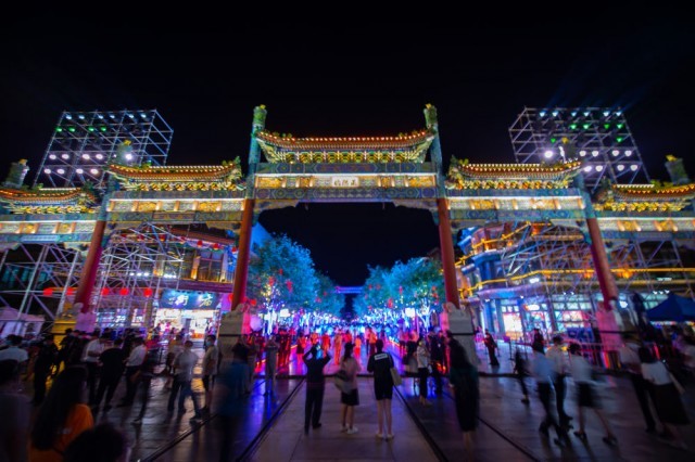 北京前门五牌楼（2020年9月8日摄）。新华社记者 陈钟昊 摄