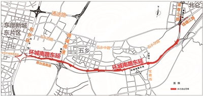 环城南路东延-梅山快速路(二期)规划选址图示.