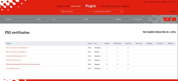 　　据Fogra公开资料，中国Fogra PSO认证企业仅有6家，当纳利(广东)在富士胶片(中国)支持下成功取得认证