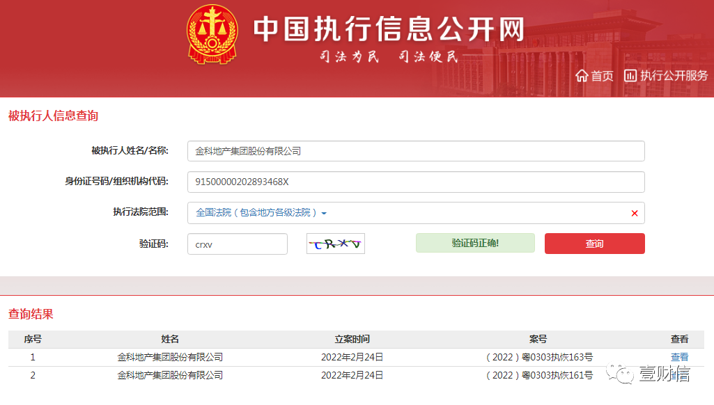 (截图来自中国执行信息公开网)